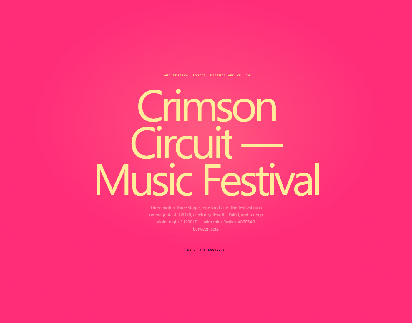 Crimson Circuit Auto — magenta cinematic chapters